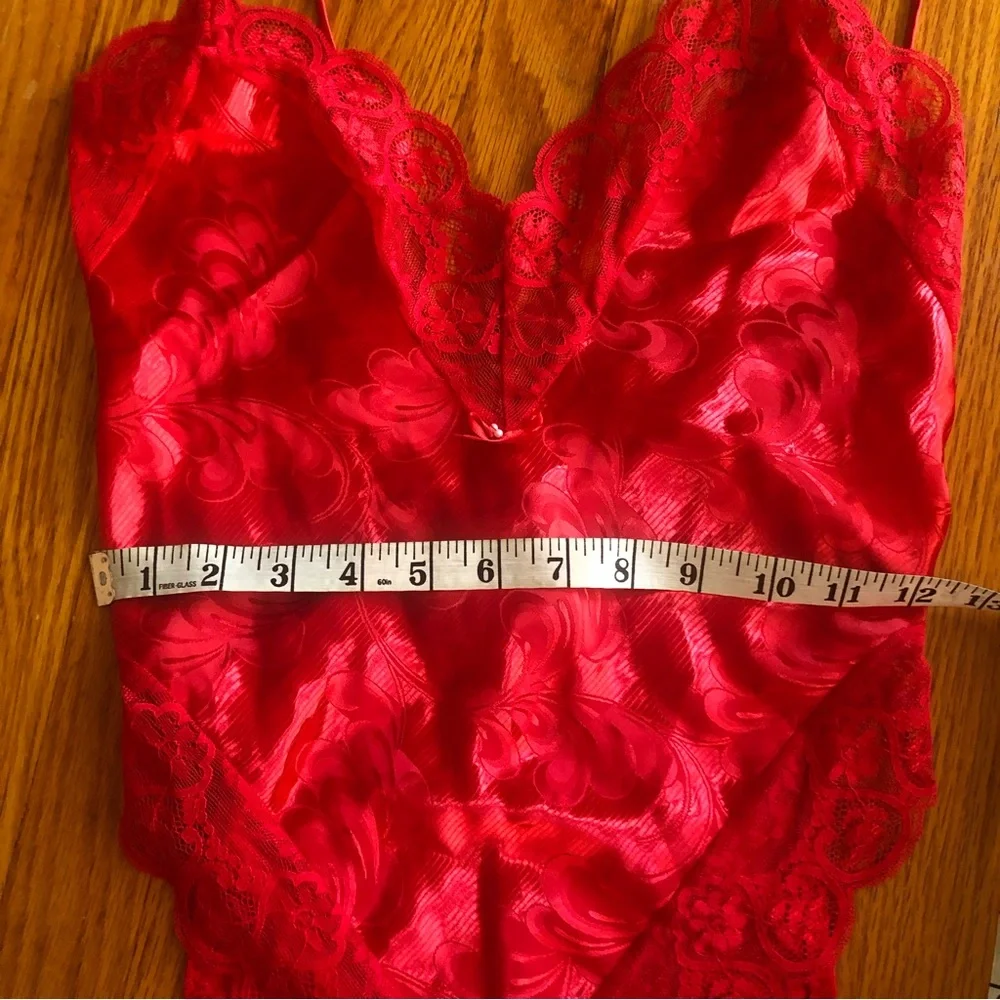 Vintage Red Lace bodysuit - Picture 6 of 10